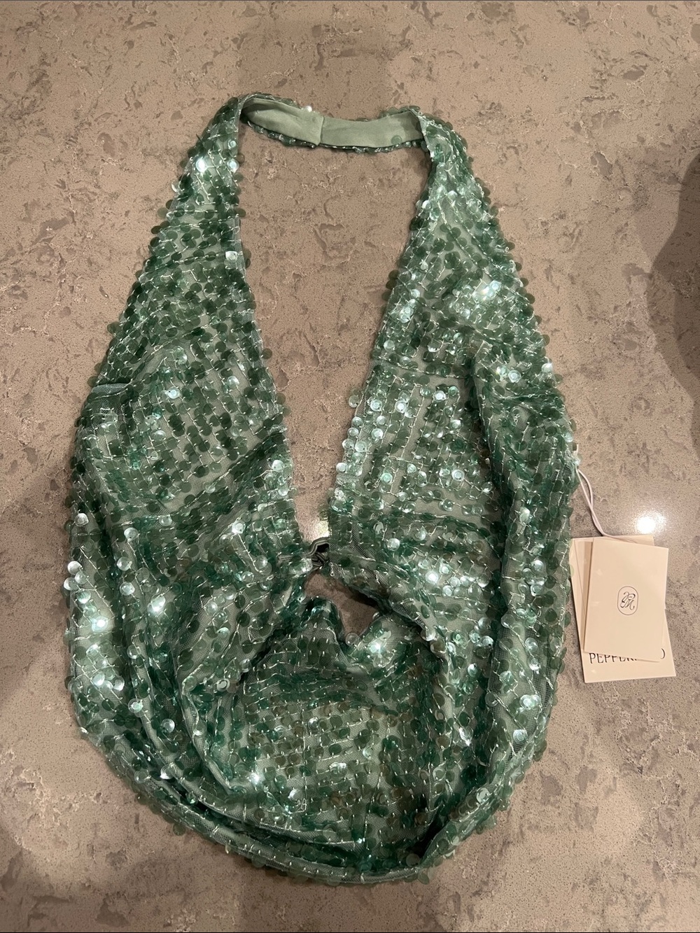 Peppermayo Turquoise Halter Top